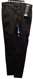 Jordache Girls, High Rise, Super Skinny, Size 18 Regular Black Jeans, NEW - Picture 1 of 4