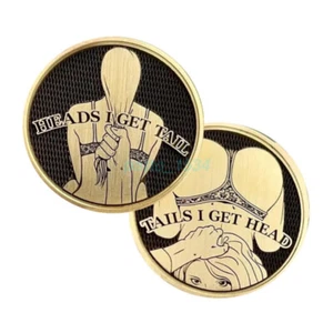 UP 10PCS NEW Funny Heads and Tails Coins,Heads I Get Tail Double Side Coin - Picture 1 of 7
