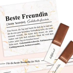 Aufkleber Set Merci "Beste Freundin" Selbstklebend Schokolade Geschenk Y062-10 - Bild 1 von 6