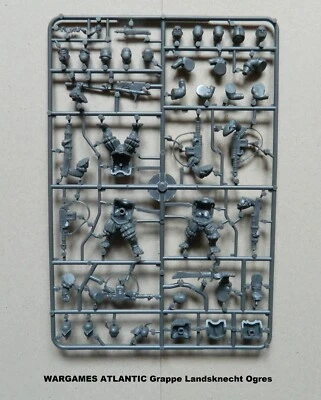 WARGAMES ATLANTIC Grappes LANDSKNECHT OGRES Figurines 28mm plastique