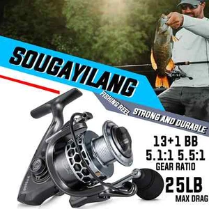 13+1BB Spinning Fishing Reel High Speed Gear Ratio Aluminum Spool Smooth Reel - Picture 1 of 12