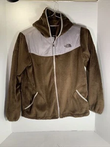 The North Face Fleece Hoodie Jacket Brown Gray Girls Size XL 18 - Picture 1 of 13
