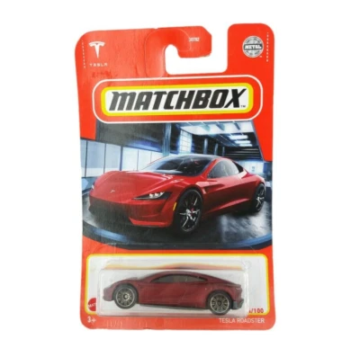 Matchbox Tesla Roadster Red Diecast Car New in Package Model Collectible - Image 1 of 2