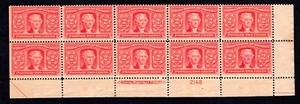 US STAMPS #324 IMPRINT PLATE BLOCK OF 10 MINT OG NH - Picture 1 of 2