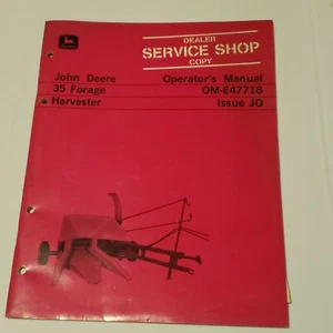John Deere Models 35 Forage Harvester Operator's Manual P/N OM-E47718 - Picture 1 of 3