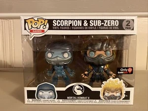 Scorpion & Sub-Zero Funko Pop 2-pack Mortal Kombat X GameStop Exclusive Games - Picture 1 of 10