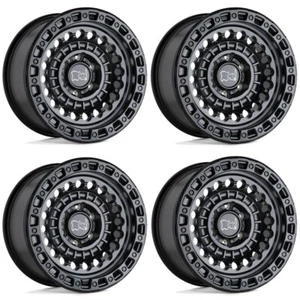 Set 4 Black Rhino Sentinel 17x8.5 6x5.5 Matte Black Wheels 17" -10mm Rims - Picture 1 of 8