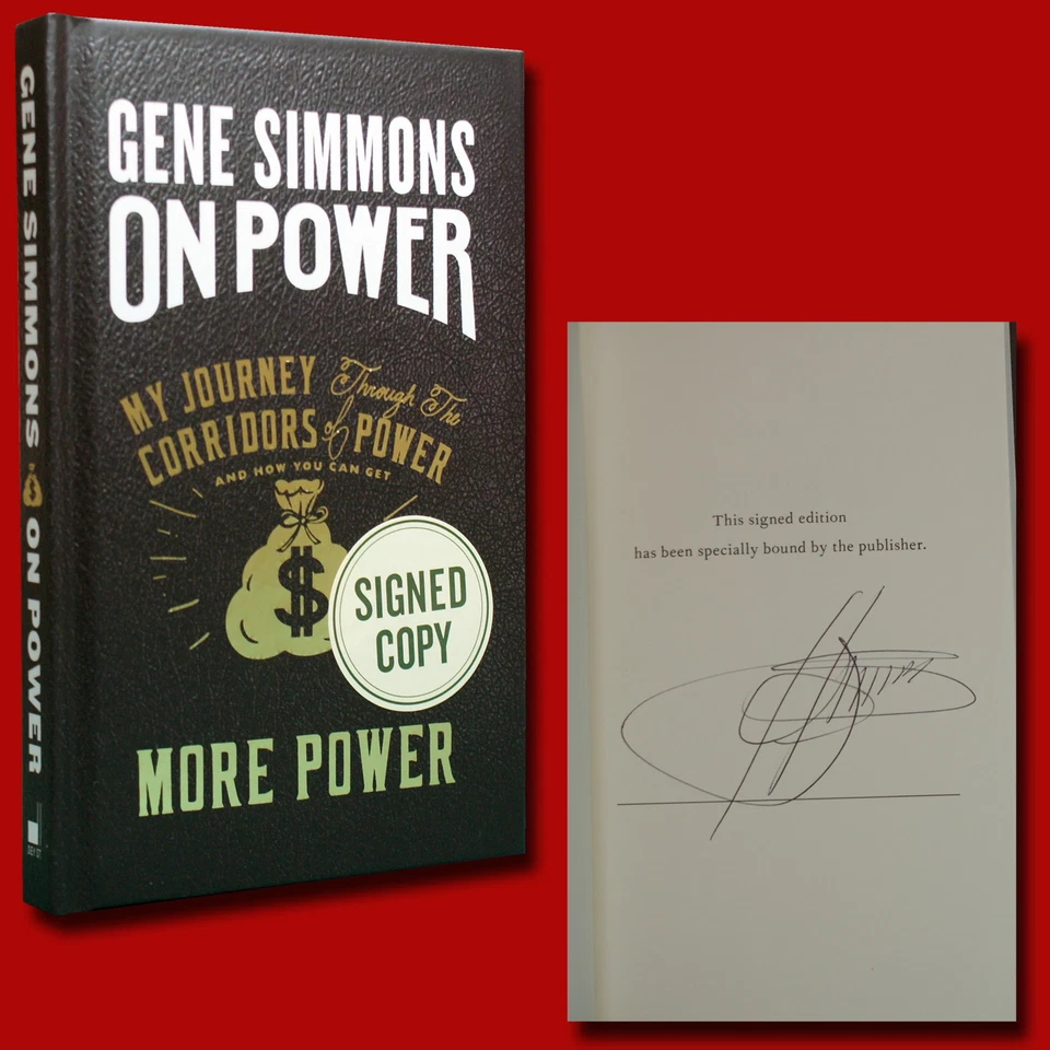 Gene Simmons on Power Autographed Signed Copy Hardcover Book 1st Edition Kiss