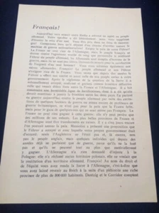 Trés rare tract de l'armée Allemande en 1939  - Picture 1 of 1