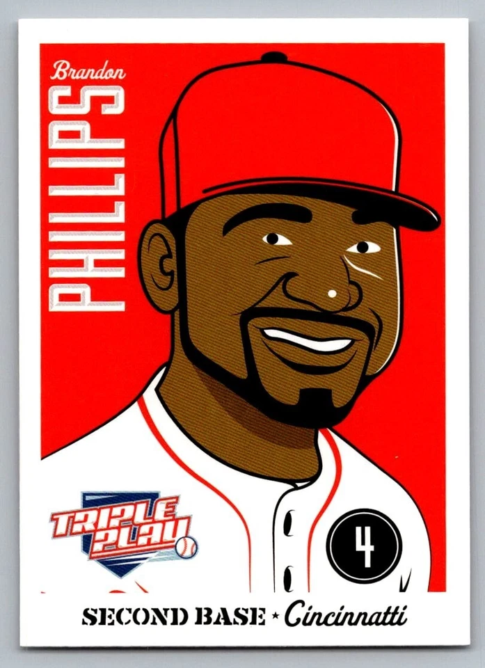 2012 Panini Triple Play - Brandon Phillips #19 - Image 1 of 2
