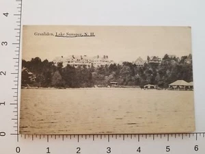 Cartolina foto vintage reale Granliden Lake Sunapee New Hampshire grande casa - Foto 1 di 2