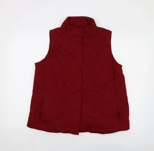 Lands' End Womens Red Jacket Waistcoat Size 10 Snap - Picture 1 of 10
