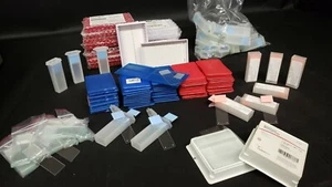 Más de 300 diapositivas de microscopio en blanco de alta calidad con cajas de almacenamiento - NUEVO - Imagen 1 de 12