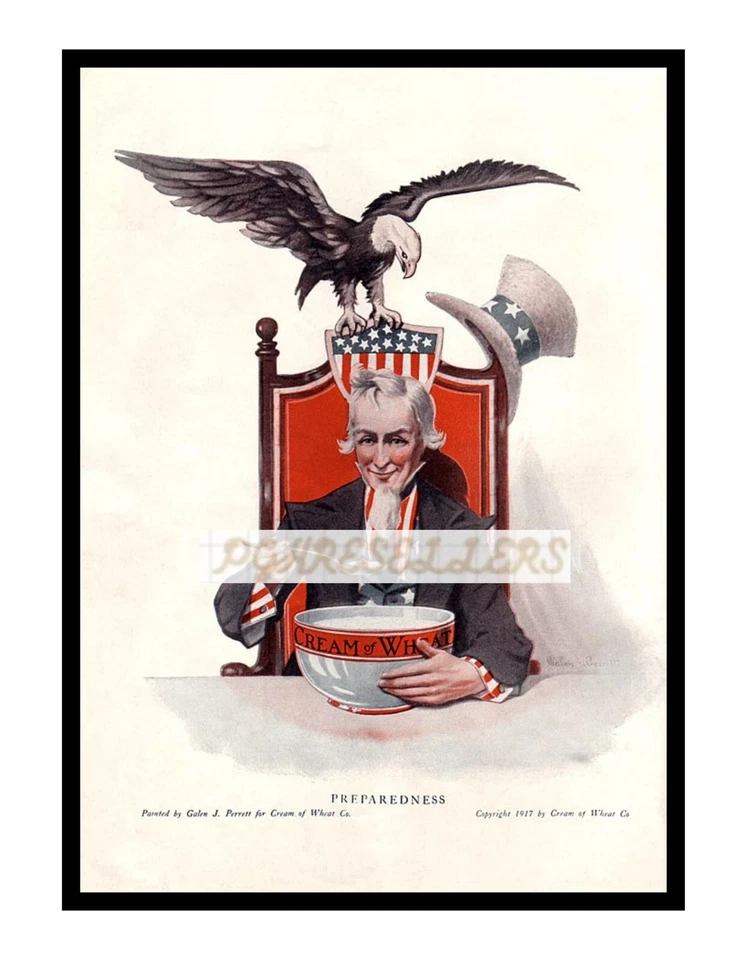 1917 Cream of Wheat Uncle Sam Reproduction Advertisement Poster Print 8.5x11" - Image 1 of 1