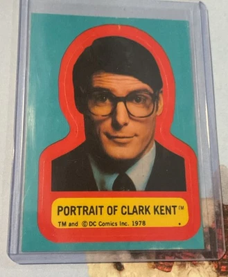 Superman 1978 Topps Stickers Portrait of Clark Kent DC Comics - Image 1 of 2