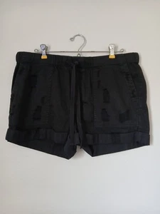 Chelsea & Violet Womens Size Large Black Pullon Shorts Tencel Blend Midrise 2.50 - Picture 1 of 10
