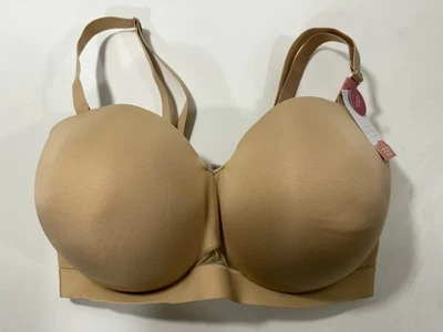 Sujetador Lane Bryant Cacique Comfort Bliss multidireccional sin tirantes con aros beige 38I Foto 1 de 4