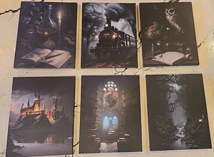Harry Potter Hogwarts Canvas Art 6 Piece Castle 8x10 Wall Fan Gift New - Picture 1 of 14