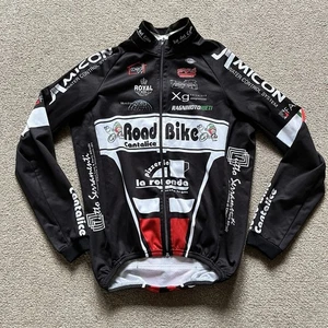Vintage Langarm Radtrikot Gr. L Full Zip schwarz Gi-esse - Bild 1 von 7