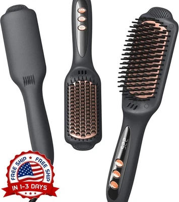 Cepillo alisador de cabello, voltaje dual y 12 configuraciones de temperatura Foto 1 de 4