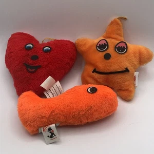 Lote de 3 juguetes de peluche vintage mejor hechos estrellas, peces, corazón - Imagen 1 de 3