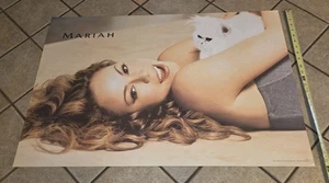 MARIAH CAREY #1's 2-SIDE U.S PROMO POSTER che tiene gattino/sexy in mini abito vintage - Foto 1 di 3