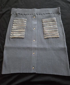 PXG Women's Contrast Pocket Knit Skirt Gray Size XL $150 - Picture 1 of 5