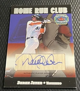 2003 Derek Jeter Yankees 008/250 Fleer Splendid Splinters Autograph Game Bat - Picture 1 of 3