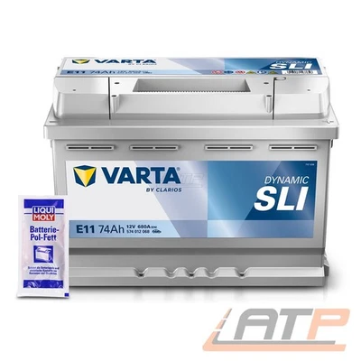 VARTA AUTOBATTERIE DYNAMIC SLI 74Ah STARTERBATTERIE 680A E11 + 10g POL-FETT - Bild 1 von 4