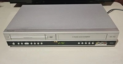 Philips VCR DVD Combo DVP3340V 4 Head VCR/DVD Player FOR PARTS OR REPAIR  - Image 1 of 4