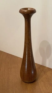 Jarrón MCM Vintage Madera Cálida Cónico Pilsner Bud Jarrón - Imagen 1 de 7