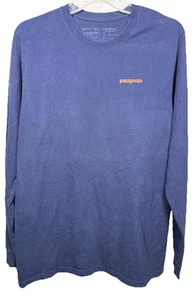 Patagonia Men's Medium Long Sleeve Navy Blue Responsibili-Tee Shirt - Picture 1 of 7