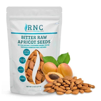 Richardson Nutritional Center Fresh Raw Bitter Apricot Seeds 8oz USA Organic