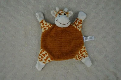 Babies R Us жираф милый безопасности одеяло коричневый кремовый гофрированный корди плюшевая игрушка - Изображение 1 из 4