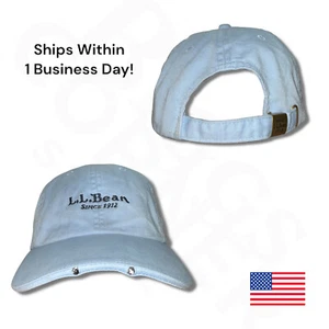 LL Bean Pathfinder LED Lighted Baseball Cap Strap Back Hat Light Blue Battery Op - Picture 1 of 18