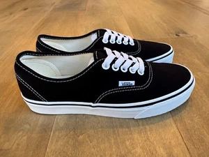 VANS Authentic Shoes Black Low Top Sneakers Unisex Men's 6.5 Women's 8 NWOB - Picture 1 of 15