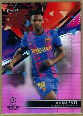 2022 Topps Finest UEFA Champions League Ansu Fati 036/125 Barcelona 83 - Image 1 of 2