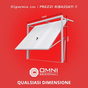 PORTONE BASCULANTI,PORTA GARAGE, CANCELLI, NUOVO, 2600 x 2500 mm PREZZO BASSO - Foto 1 di 1