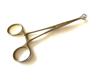 Fórceps de tejido Babcock 6,5" quirúrgicos intestinales veterinarios alemanes acero inoxidable - Imagen 1 de 3