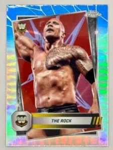 2025 Topps Chrome WWE Red and Blue Refractors #10 The Rock - Bild 1 von 2