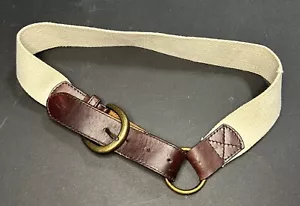 TIBI - Ladies White Leather Canvas Belt - Size Small. Good Condition - Picture 1 of 6