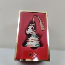 LENOX Treasure Box  Riding A  Reindeer  Ivory Fine China Hinged Box Ornament