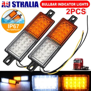 2x 30 LED Bullbar Indicators Lights Front Park DRL Amber For ARB TJM Marker Lamp - Picture 1 of 12