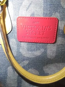 Victoria's Secret The Sexiest.... Handbag Purse Denim Pouch Size Small 9X7 - Picture 1 of 3