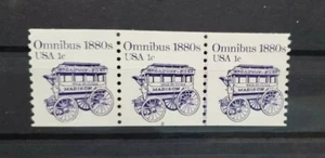 US. 1897  1c. Omnibus 1880s. Transportation Coils. PNC3 and CLP#2. MNH. 1983.  - Picture 1 of 2
