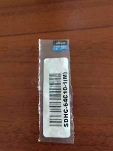 Micron SDHC-64C 10-1 memory card 64gb/NIP! - Photo 1 sur 1