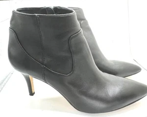 Sole Society Black leather Ankle Boots women's Size 9.5 pointy toe stiletto - Picture 1 of 14