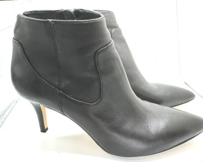 Sole Society  Ankle Boots Sz 9.5  Black  Leather women's  pointy toe stiletto - Image 1 of 4