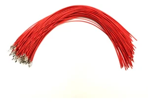 KF2510 2.54mm crimped terminal contact pin 30cm 26AWG red color wire x 20 - Picture 1 of 3
