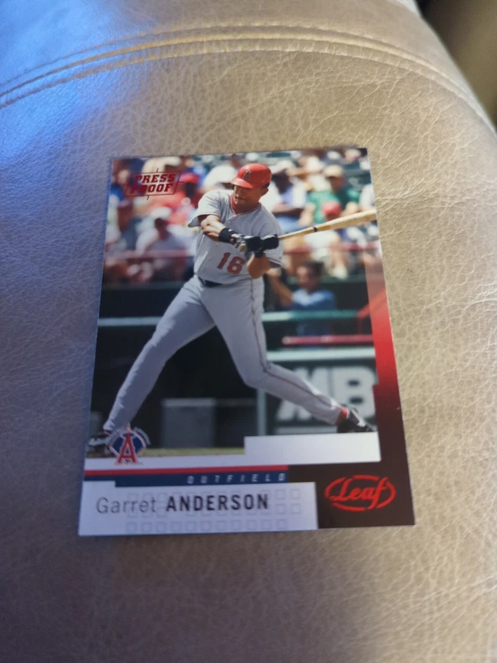 2004 Leaf Press Proof Red Garret Anderson #2 - Image 1 of 2